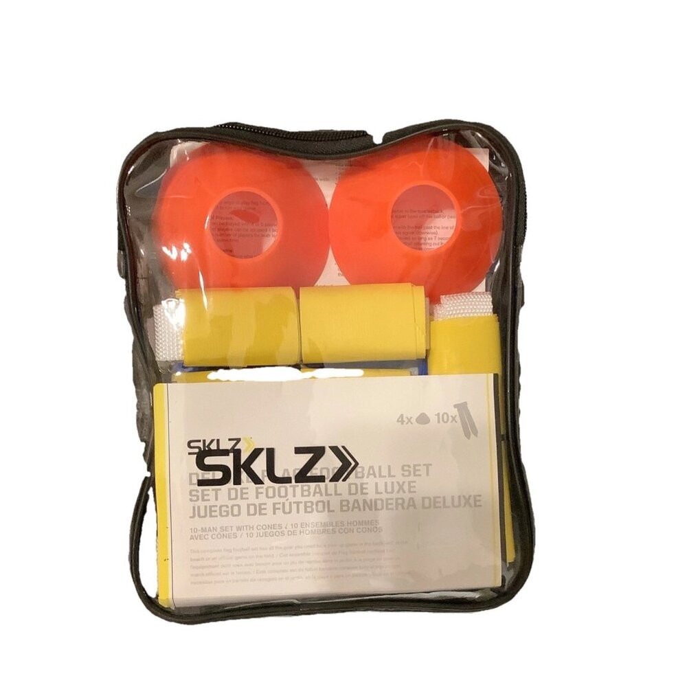 Flag Football Deluxe Set With Flags And Cones SKLZ 10 Man Set New In Carry Case